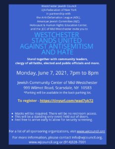 westchester antisemitism uja